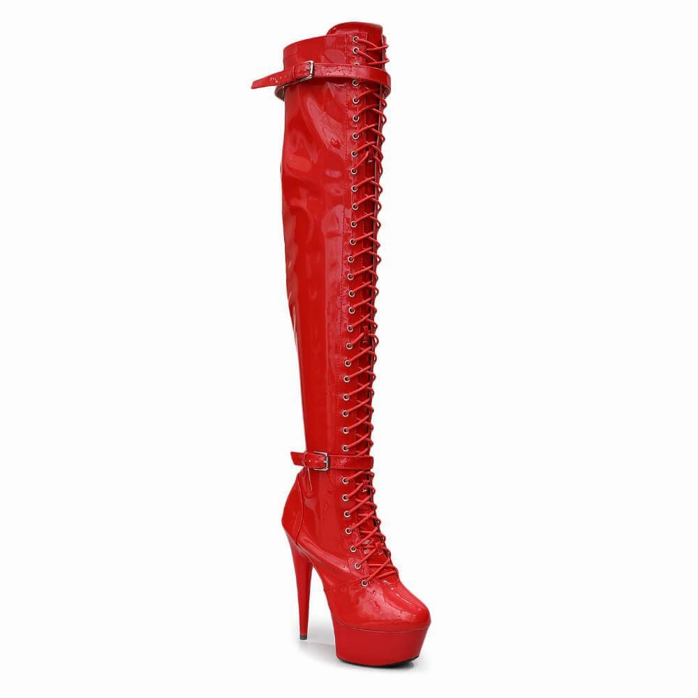 Modern Twist Lexx - Red Vegan Patent - Street Sole