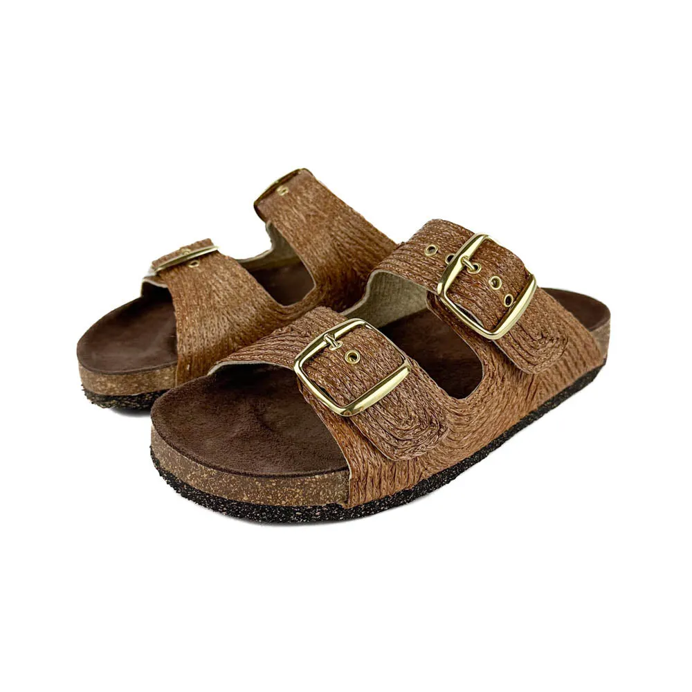 Bosabo - 496 Raffia Sandals (Naturel) Comfy Open-toe Shoes Stylish Go