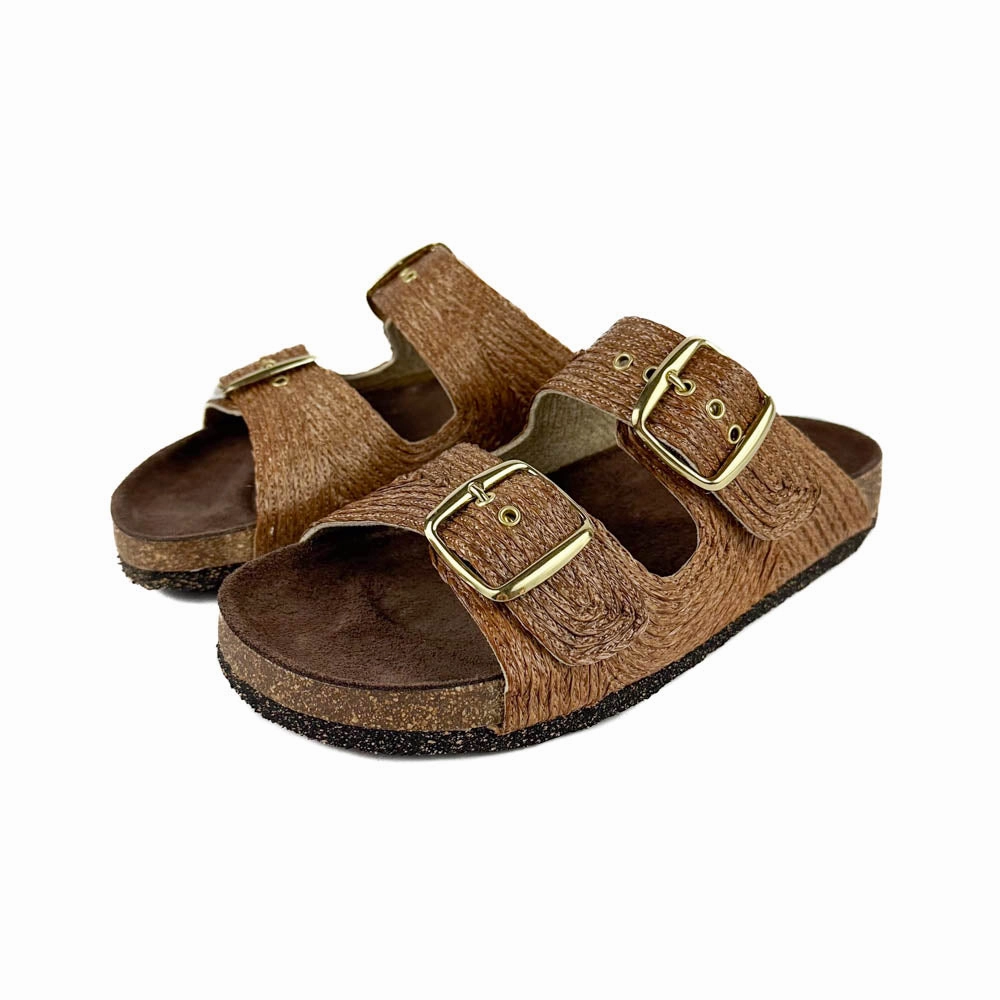 Bosabo - 496 Raffia Sandals (Naturel) Comfy Open-toe Shoes Stylish Go