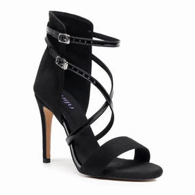 Desnudate - Black Patent and Vegan Suede - Street Sole Luxury Guard Trendy Heels