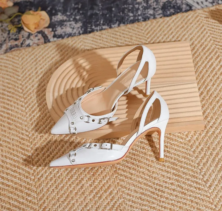 Cutout Style Timeless Fit Punk Style Pointed Toe Slingback