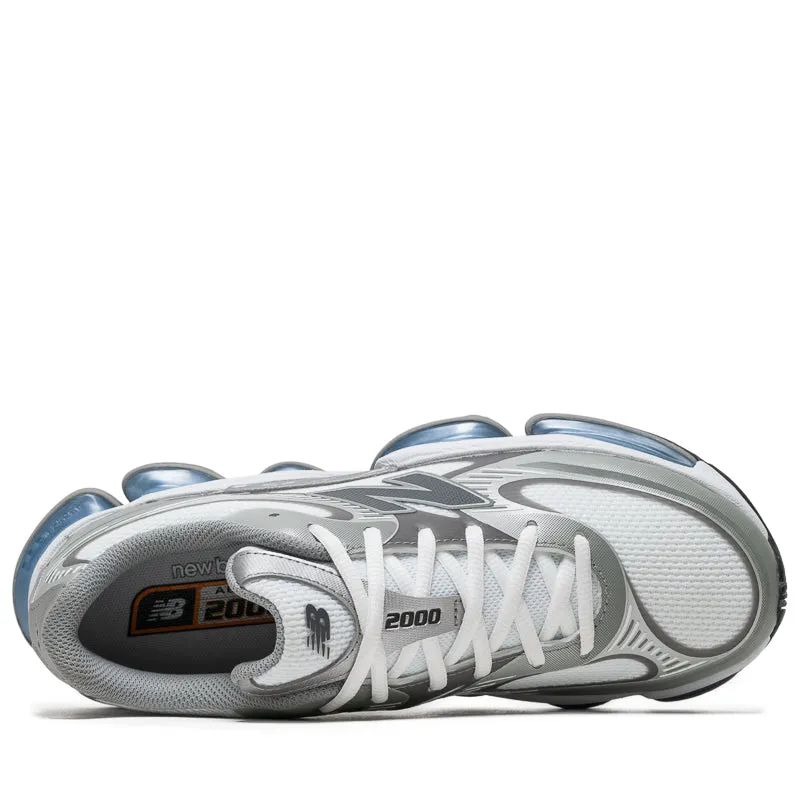 New Balance ABZORB 2000 - White/Silver Metallic Anti - UV leather materials