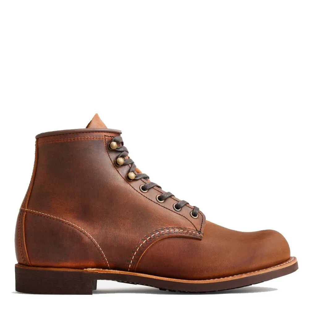 High Quality Leather Red Wing Men's Blacksmith 3343 in Copper Rough & Tough (D Width) Compact Design