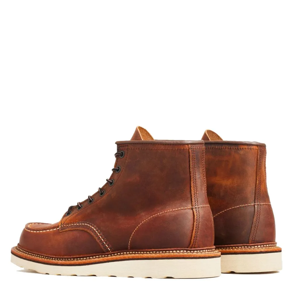 Soft Lining Red Wing Men's Classic 6 Inch Moc 1907 in Copper Rough Weatherproof Comfort Lining Stylish Explorer