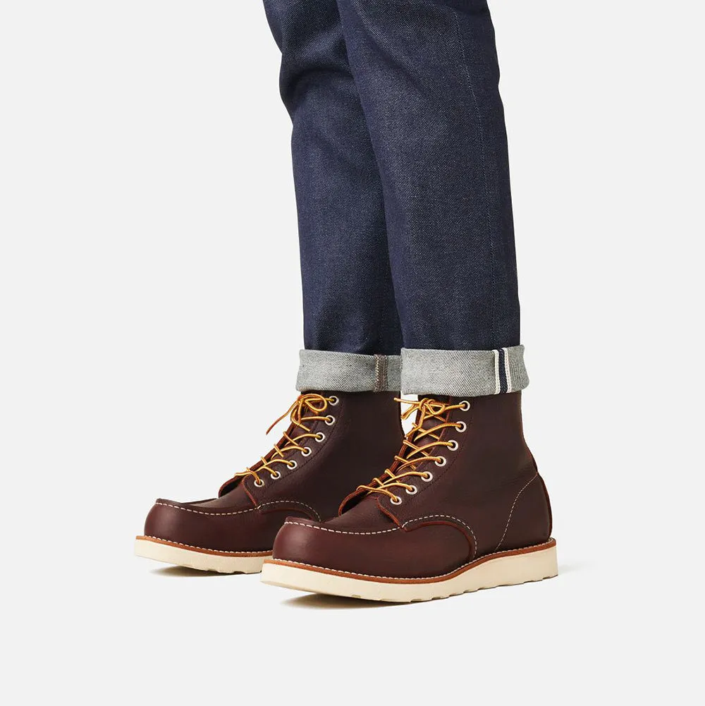 Long-Distance Walk Red Wing Men's Classic 6 Inch Moc 8138 in Briar Oil Slick Breathable Edge
