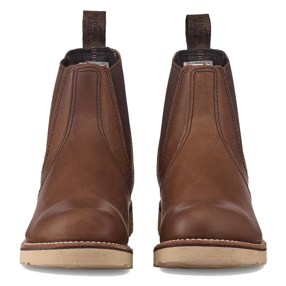 Warm Touch Durable Shell Winter Walker Red Wing Men's Classic Chelsea 3190 in Amber Harness Leather (D Width) Deluxe Feel