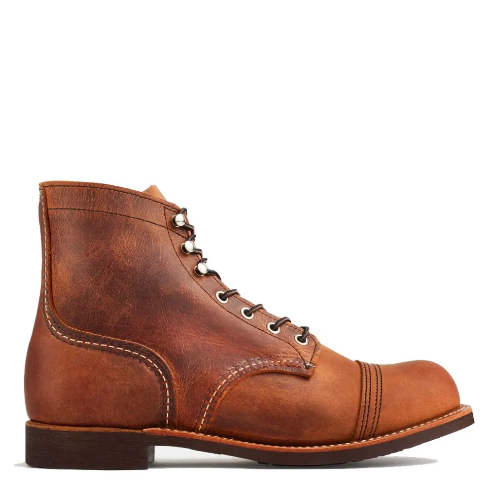 Durable Layer Comfortable interior Hidden Zip Red Wing Men's Iron Ranger 8085 in Copper