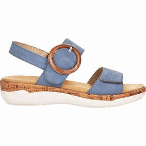 REMONTE  R6853-14 JOCELYN - JEANS BLUE Comfy Strap Versatile Casual Footwear