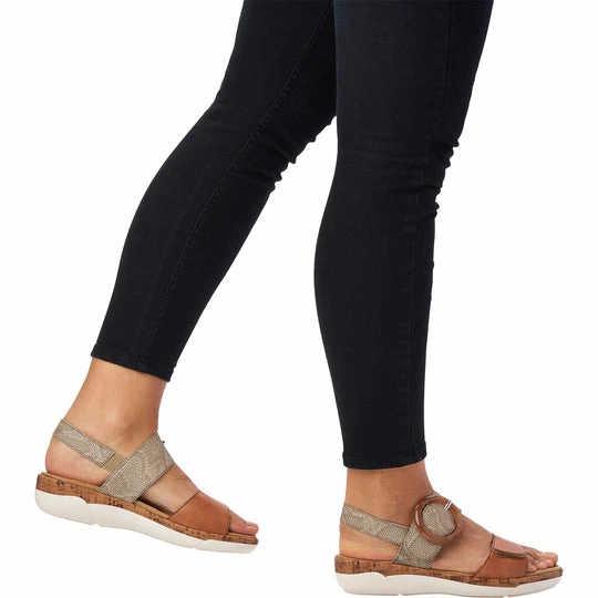 Street Walk REMONTE R96853-90  JOCELYN - TAN METALLIC