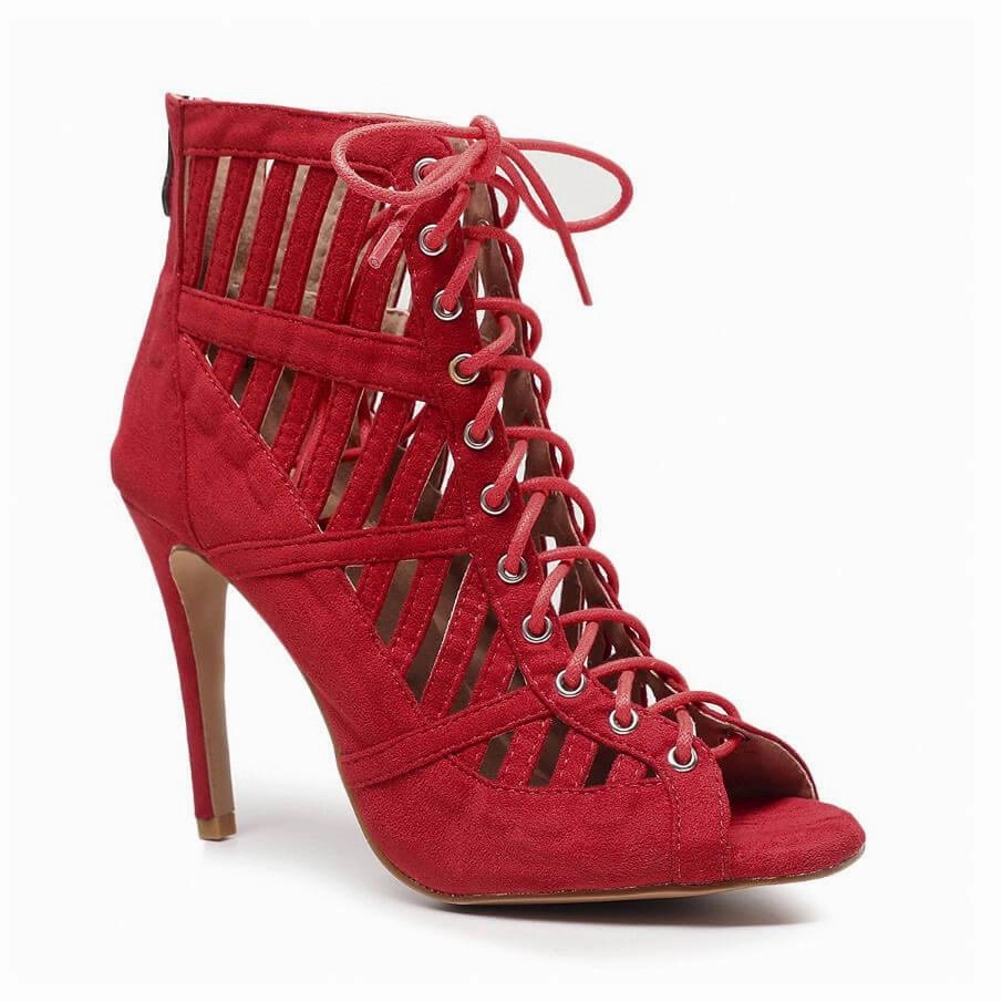Trend Spark Contemporary Style Respect - Red Vegan Suede - Street Sole