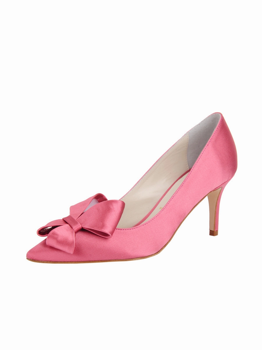 Caitlin Pointed Toe Pump Satin Comfort Fit