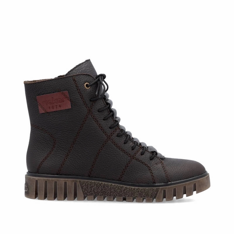 RIEKER WOMENS Y3421-25 - DARK BROWN Anti-bacterial Transitional Season