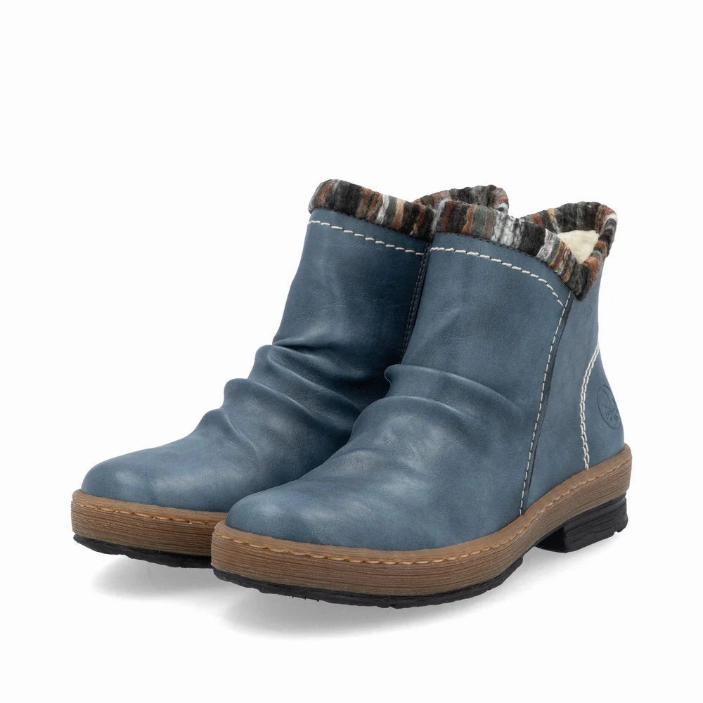 Indoor Use Elastic Sides RIEKER WOMENS Z6755-15 - ROYAL BLUE