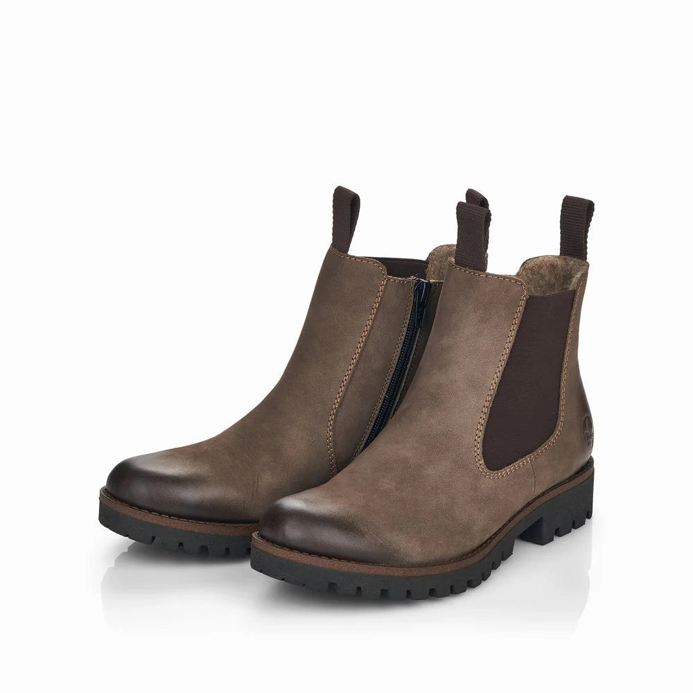 Comfortable Grip Silent Step RIEKER WOMENS 78578-25 - MUD