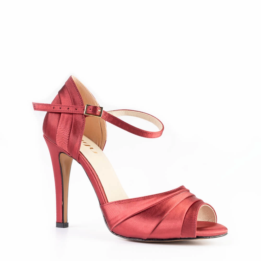 Safa - Dark Red Satin - Street Sole Final Touch Perfect Lines
