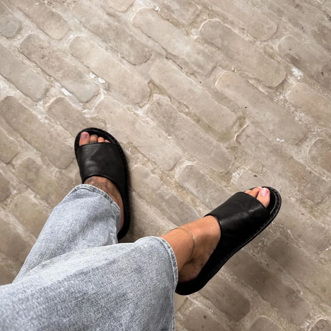 Saint Tropez | Leather | Preto Black Tech Knit