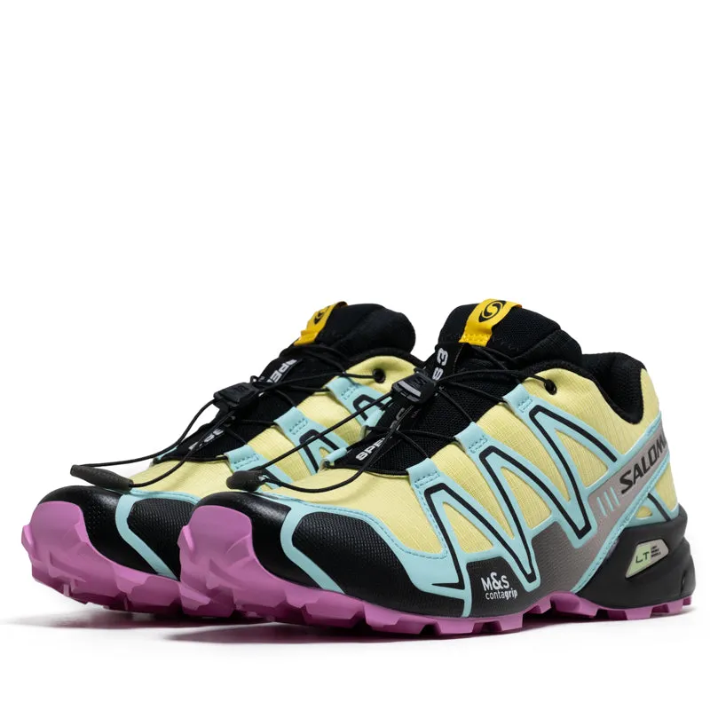 Salomon Speedcross 3 - Yellow Iris/Iced Aqua celebrity - inspired Flat Ground