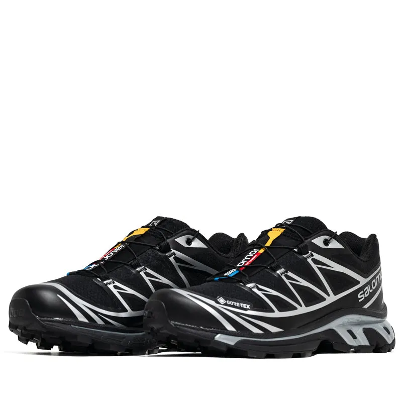 running with a headlamp Salomon XT-6 Gore-Tex - Black/Silver