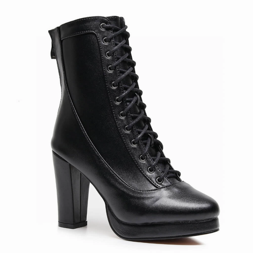 Aadijay - Black Vegan Leather - Street Sole Vintage Chic