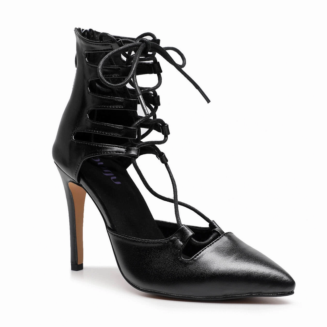 Namalia - Black Vegan Leather - Street Sole Modern Twist