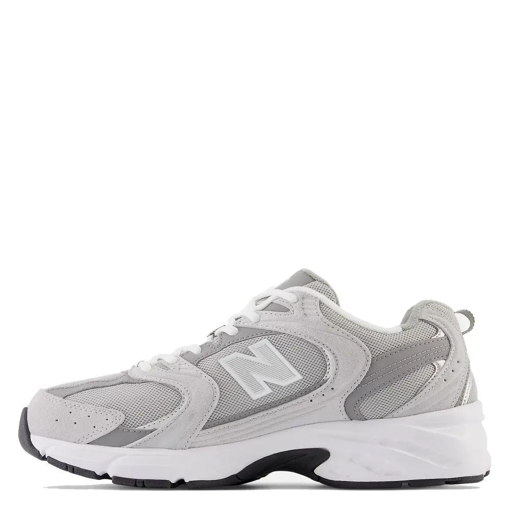 Durable Core New Balance 530 in Raincloud with Shadow Grey and Silver Metallic Street Ready