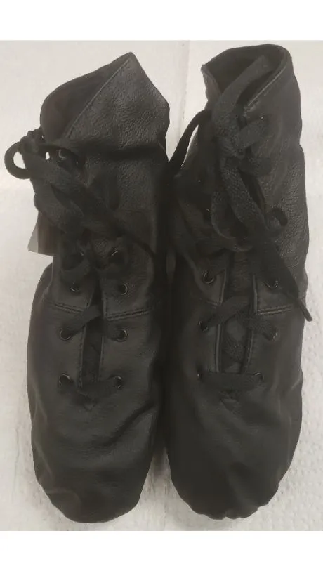 Raleigh -- Pig Leather Split Sole Jazz Boot, Suede Sole -- Black Comfy All