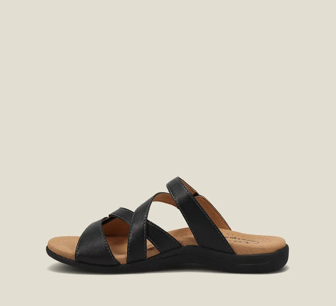 Flexible Summer Sandals TAOS DOUBLE U SANDAL - BLACK