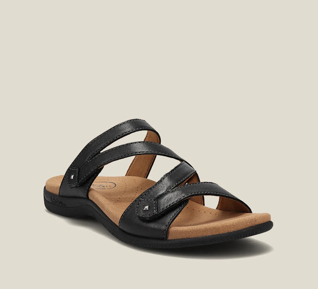 TAOS DOUBLE U SANDAL - BLACK Weekend Ease Everyday Walking Shoes