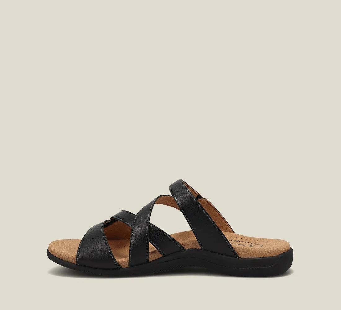 Flexible Summer Sandals TAOS DOUBLE U SANDAL - BLACK