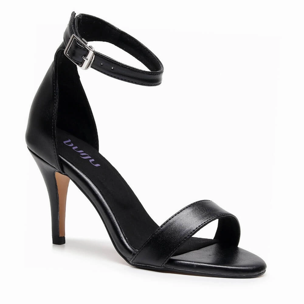 Zoe - Black Vegan Leather - Street Sole Feminine Spark