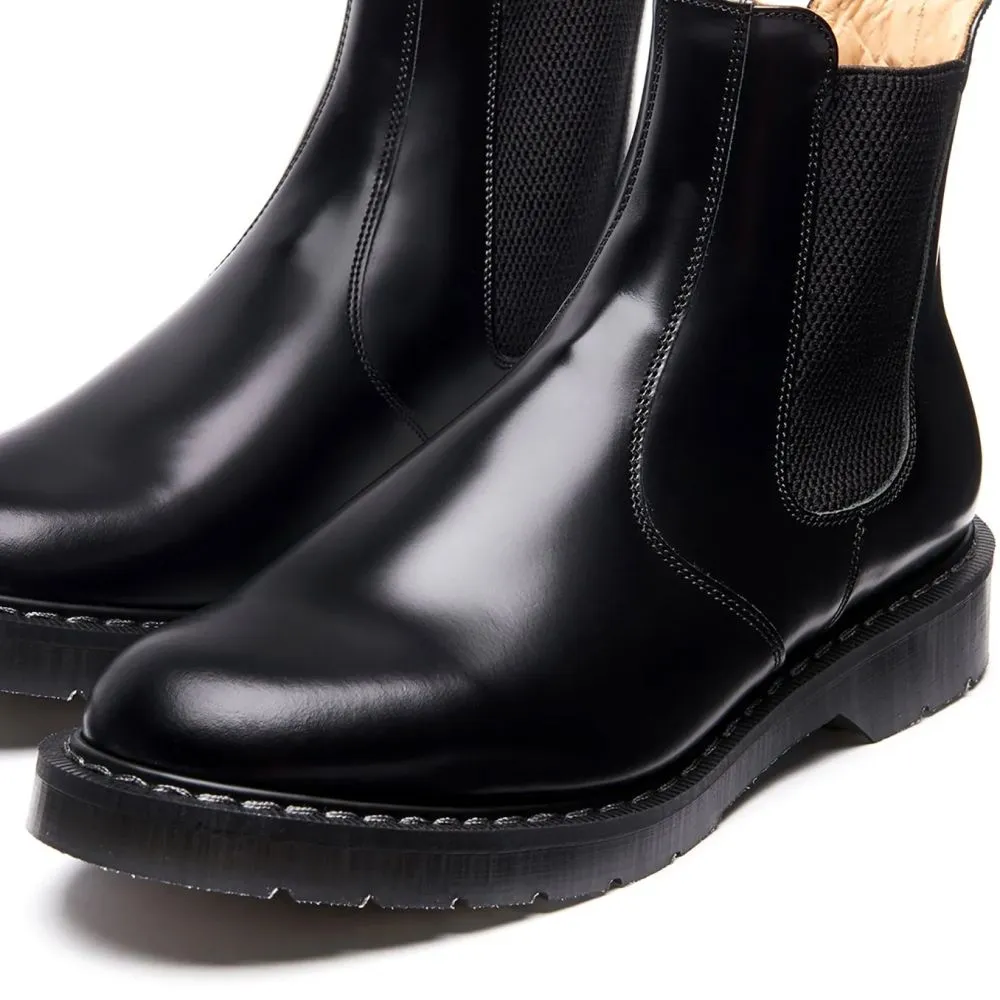 Sleek And Functional Solovair Dealer Boot in Black Hi-Shine Daily Comfort Trendsetting Style