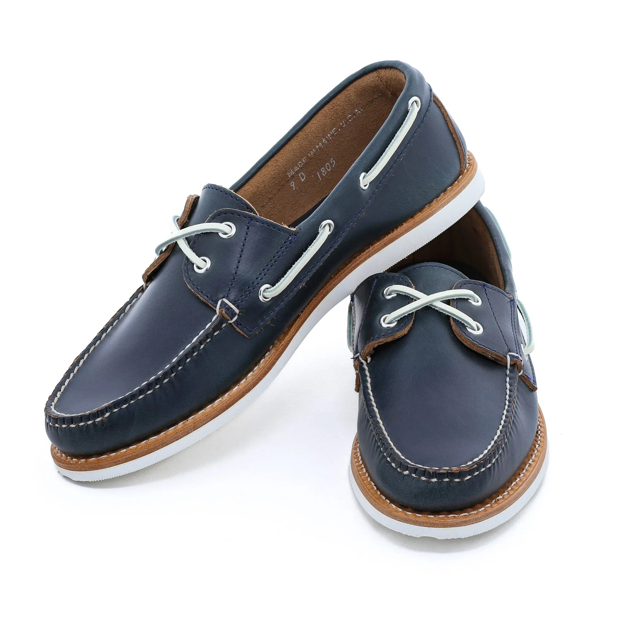 All-Weather Wear Construction Ready Dirigo Boat Shoe - Navy