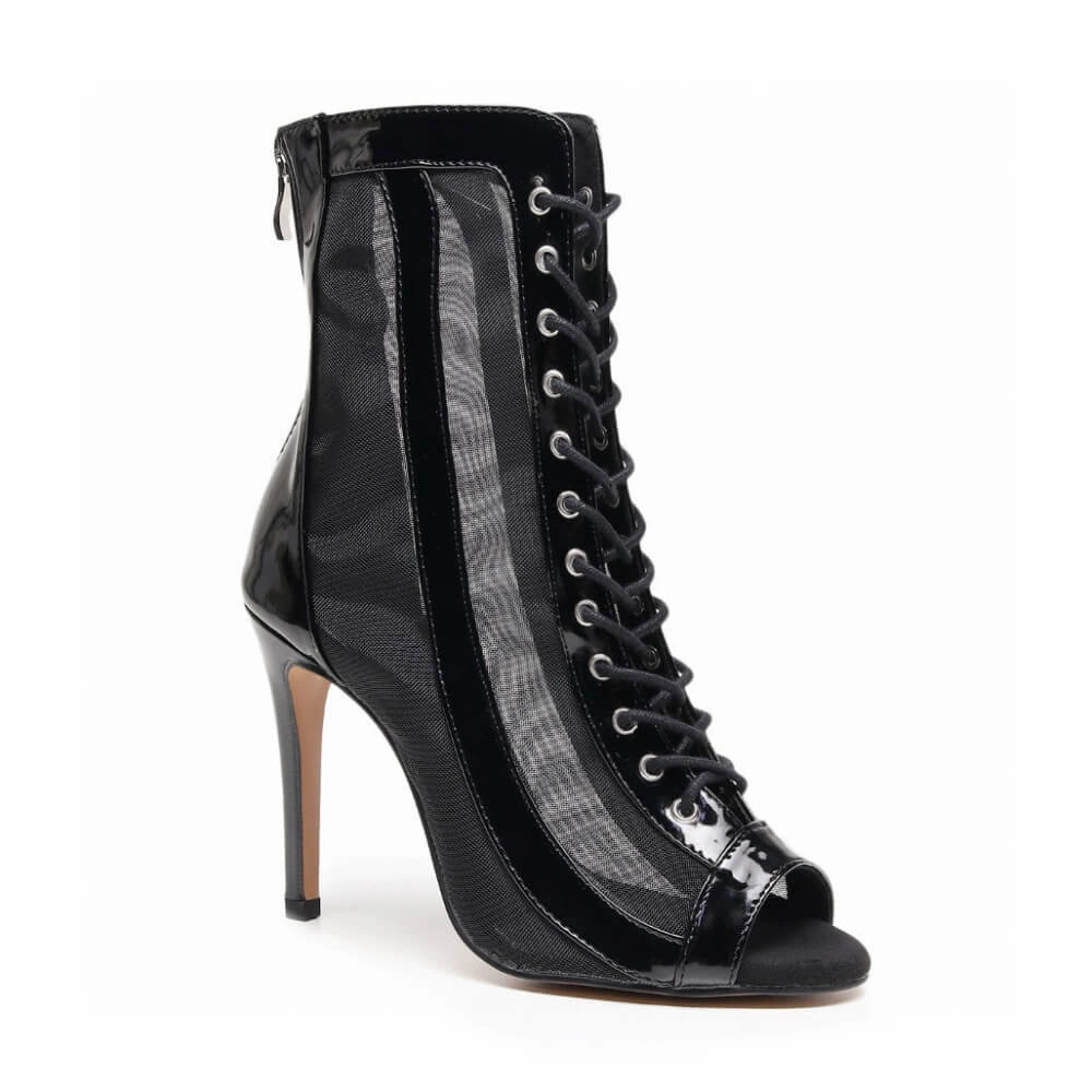 Fashion Footwear Pack Easy Sierra - Black Vegan Leather - Suede Sole - Dance Floor Only