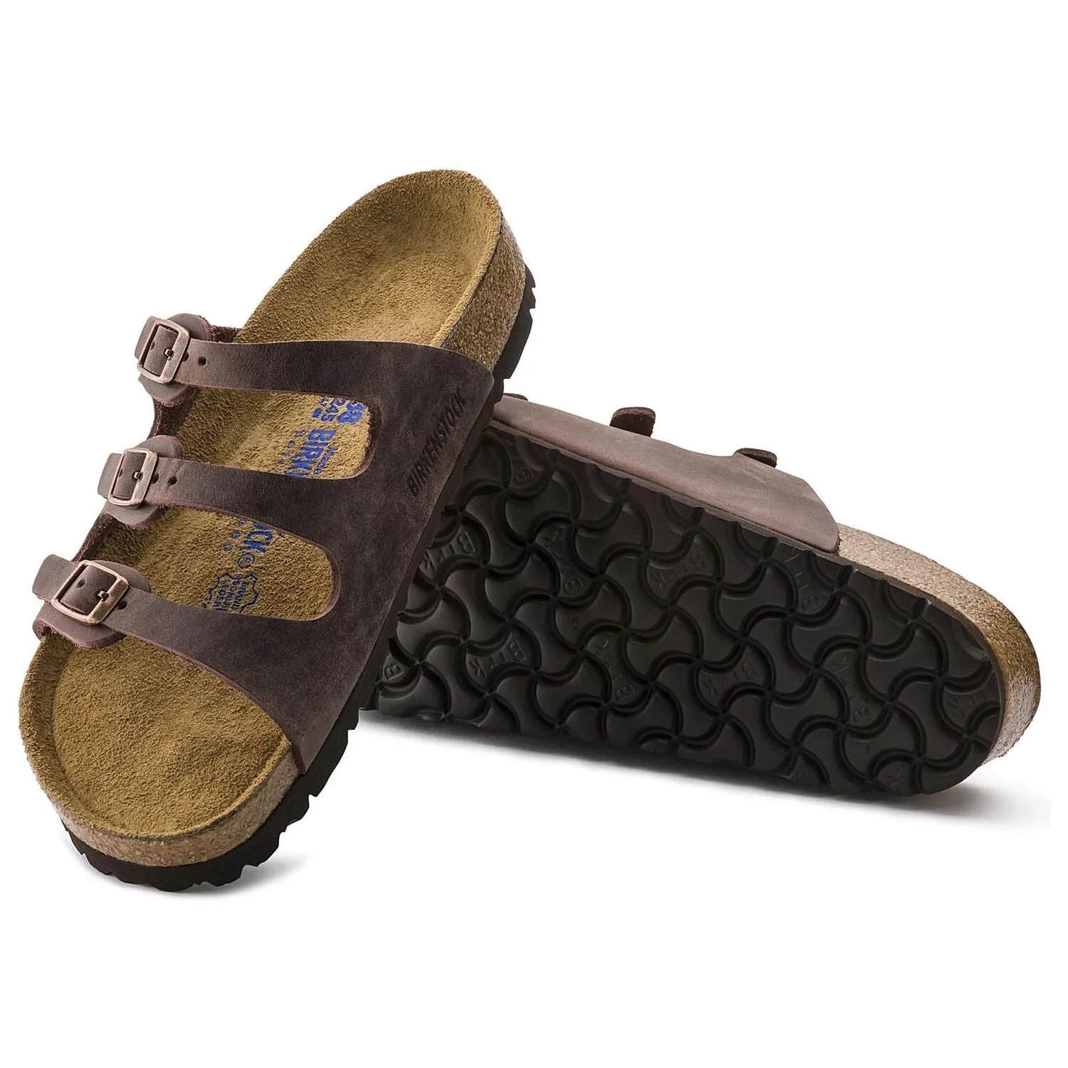 Florida | Soft Footbed | Oiled Leather | Habana Brown Square Toe Elasticated Top