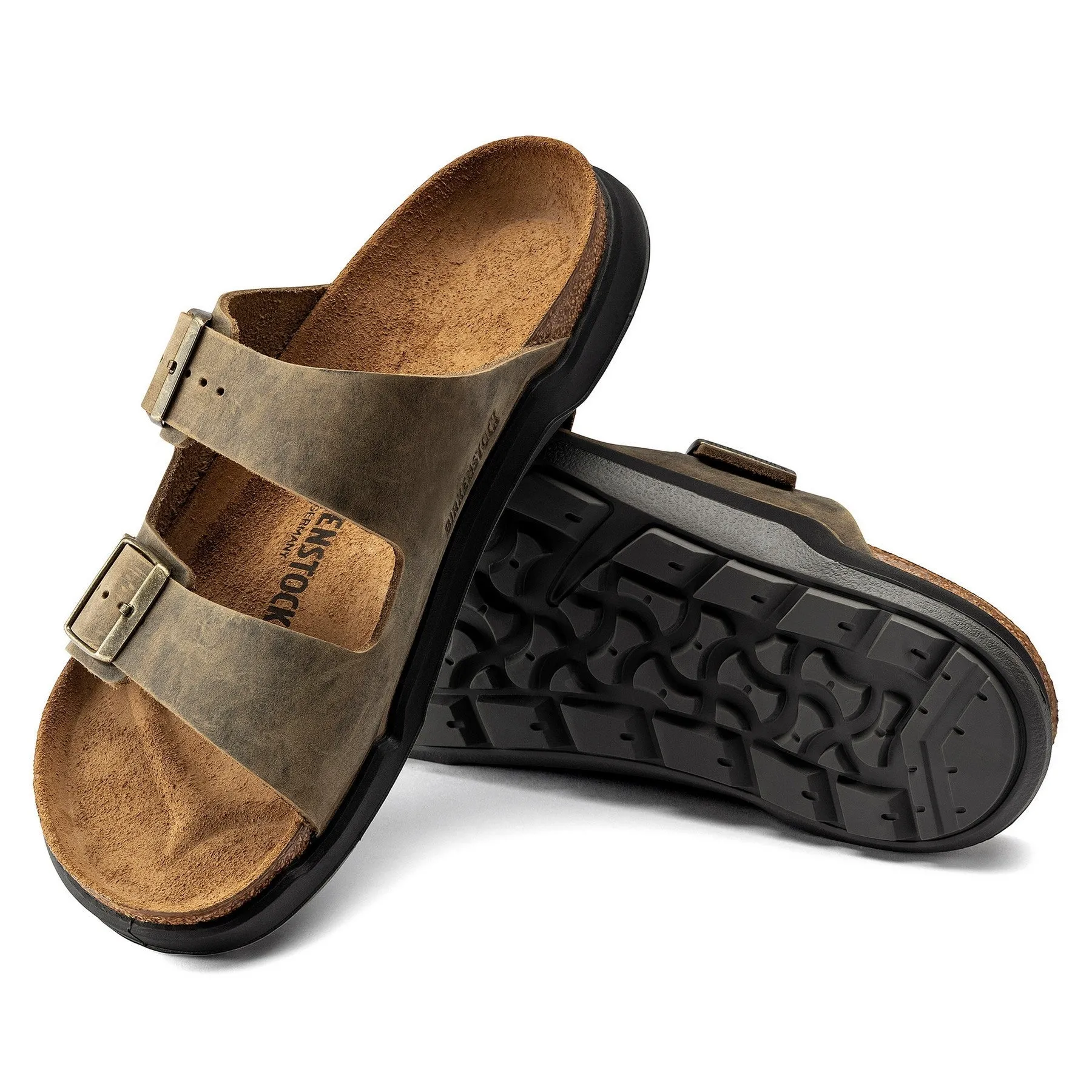 All Day Shoes Versatile Lifestyle Slides Arizona Rugged | Oiled Leather | Faded Khaki