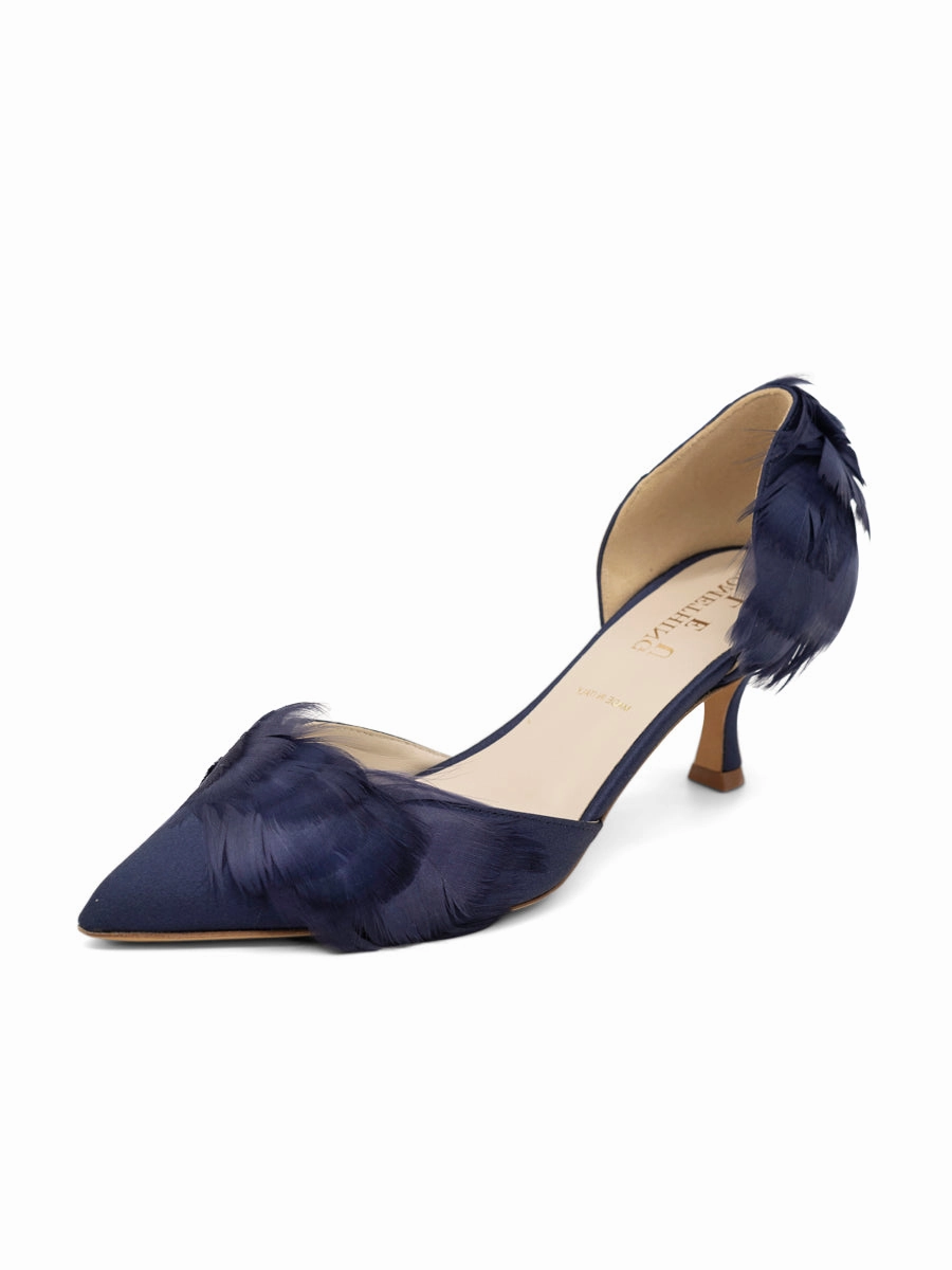 Charming Shoes Sofia d'Orsay Feather Heel