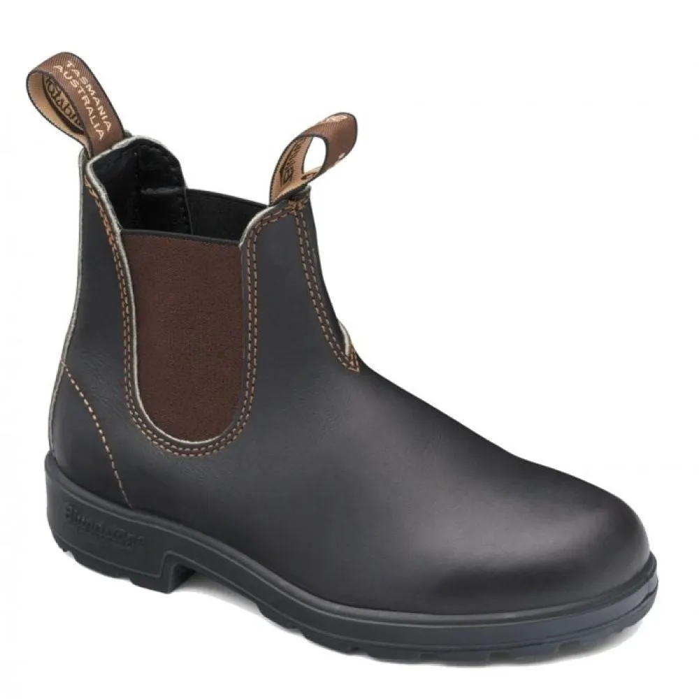 Blundstone Original 500 in Brown Grippy Build Cushioned Step Weekend Wanderer