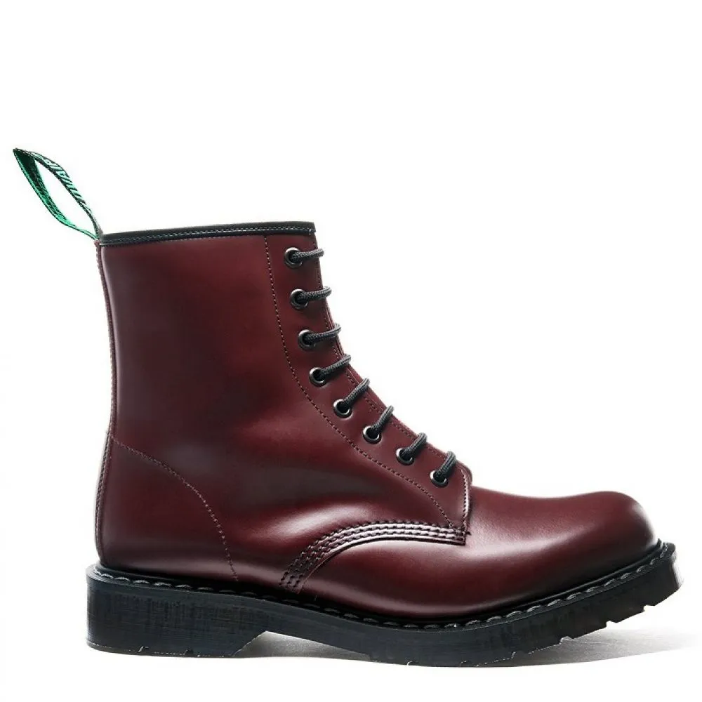No Tie Flex Solovair 8 Eye Derby Boot in Oxblood Hi-Shine Outdoor Function