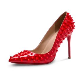 Street Glam City Walk Spikes Red Sole High Heel Pumps