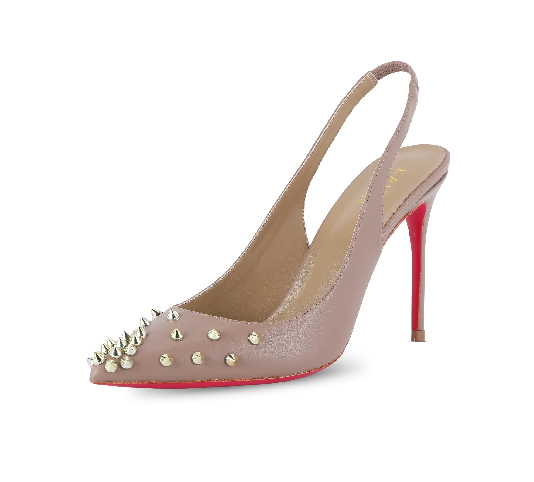 Spiky Slingback Pink Sole Pumps Show Spark Classic Sandals