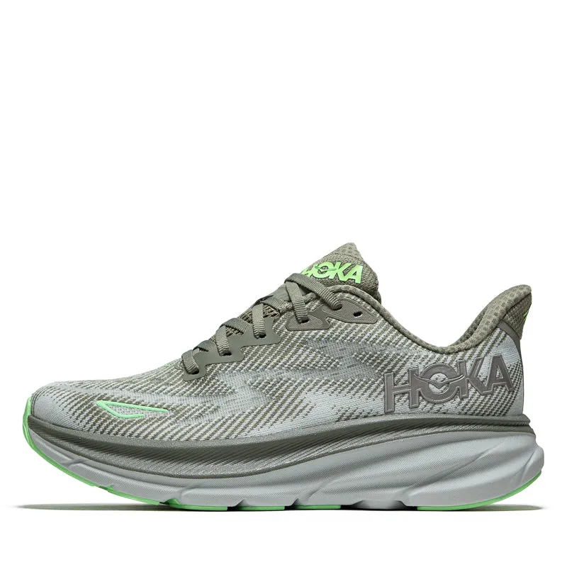 Women's Hoka Clifton 9 - Olive Haze/Mercury matte shoes Firm