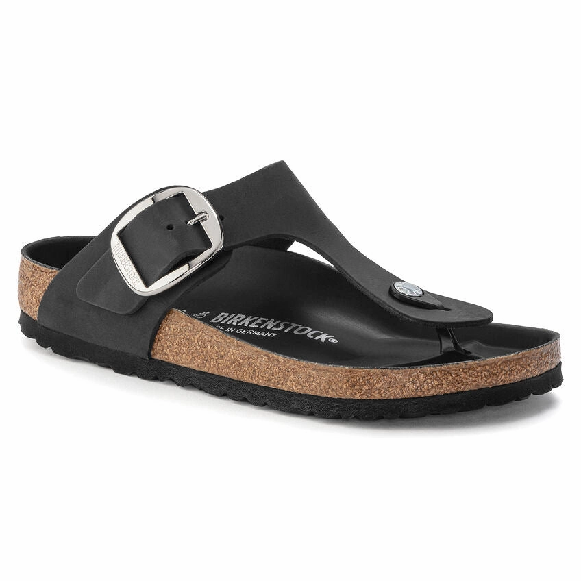 Easy Walk Step Stable BIRKENSTOCK GIZEH BIG BUCKLE - BLACK