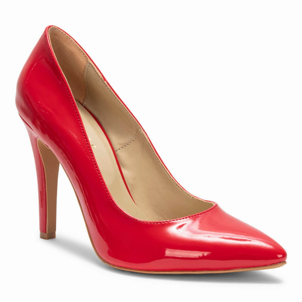 Sybil - Red Vegan Leather - Street Sole Black Tie Timeless Fit