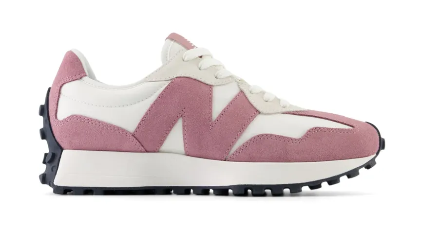New Balance 327 V1 Lite White Pink Zip Fast Toe Protection