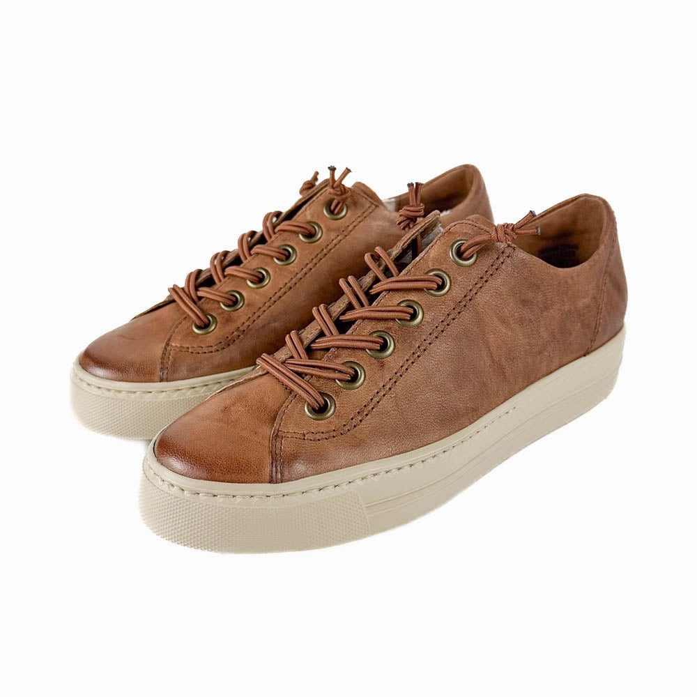 Weather resistant All Rounder Paul Green - Hadley Sneaker (Cognac Sport)