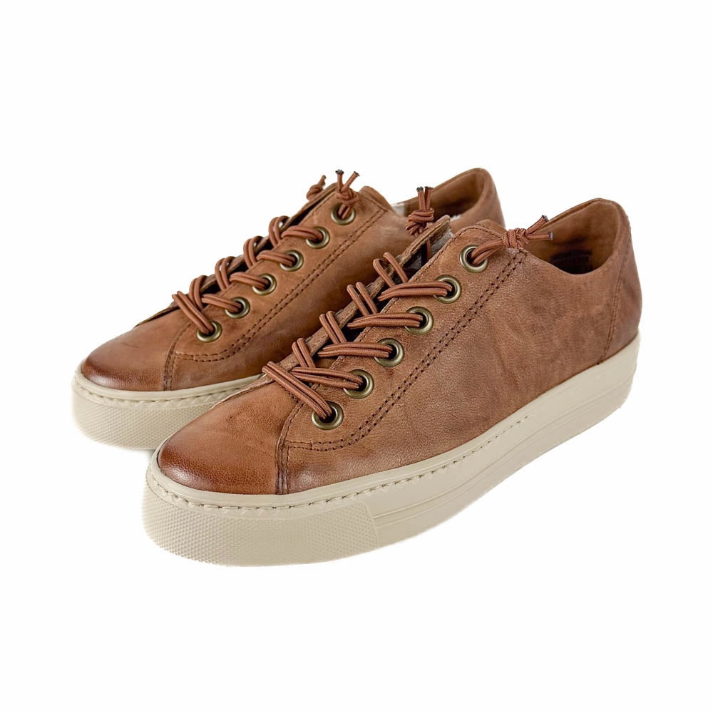 Weather resistant All Rounder Paul Green - Hadley Sneaker (Cognac Sport)