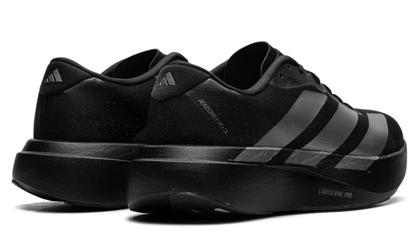 Ergonomic Design Ventilated Mesh Long Distance adidas Adizero Evo SL Core Black Iron Metallic (Women's)