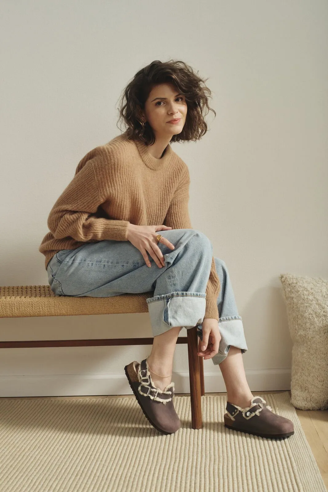 Tokio | Oiled Leather/Shearling | Habana Brown Running