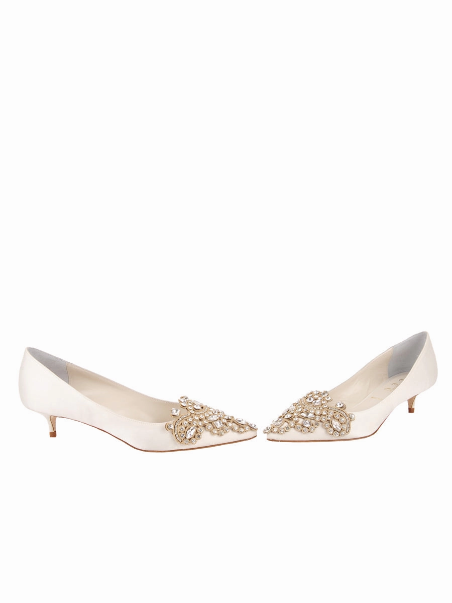 Brinsley Pointed Toe Kitten Heel Shopping Day