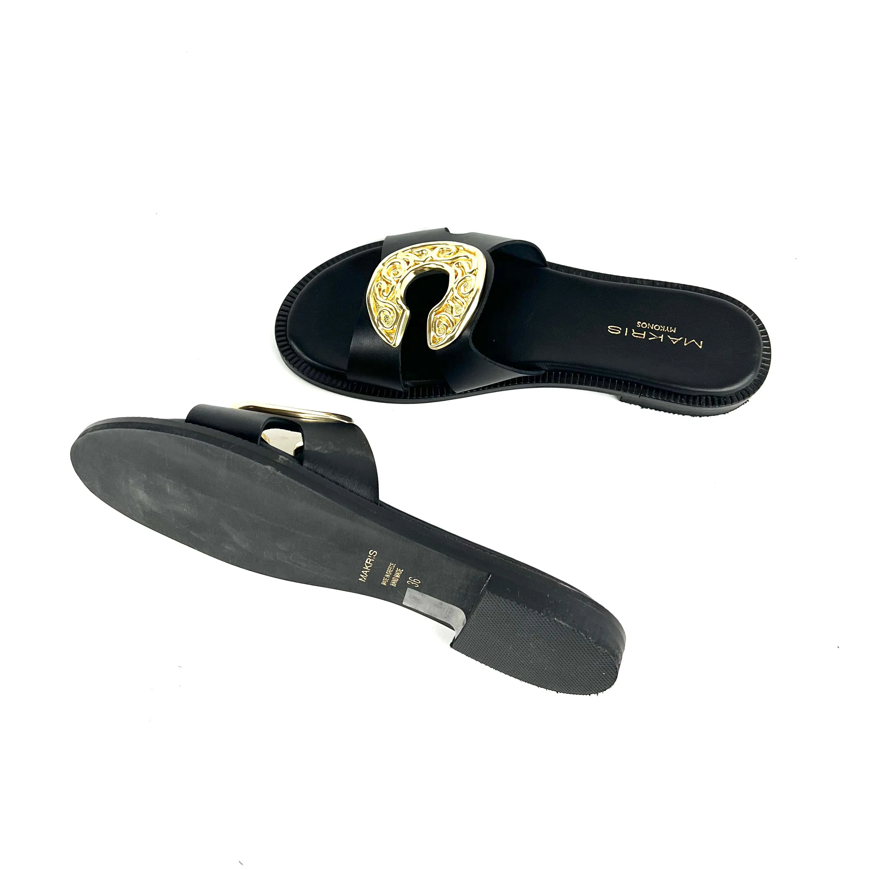 Leaf Touch Breath Line Makris - K3 Sandal (Ancient Black)